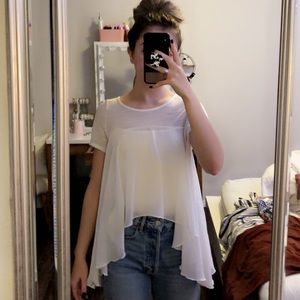 sheer white top!